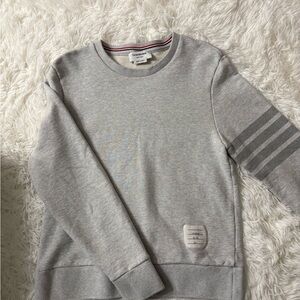 Thom Browne Light Gray Crewneck Sweater